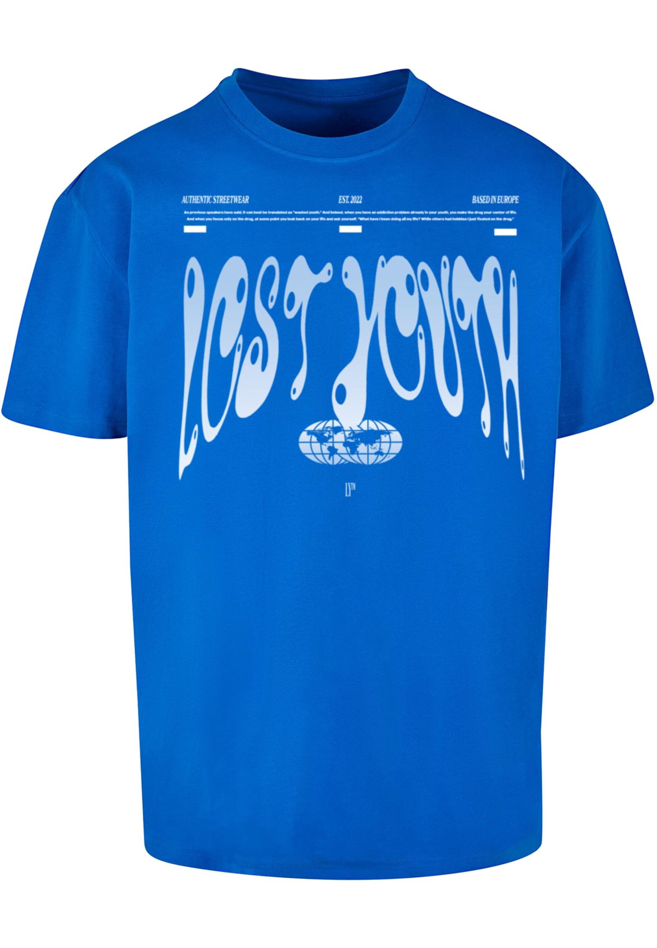 Maglietta 'Authentic' di Lost Youth in blu: frontale