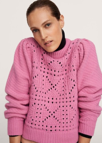 MANGO Sweter 'Polchi' w kolorze różowy