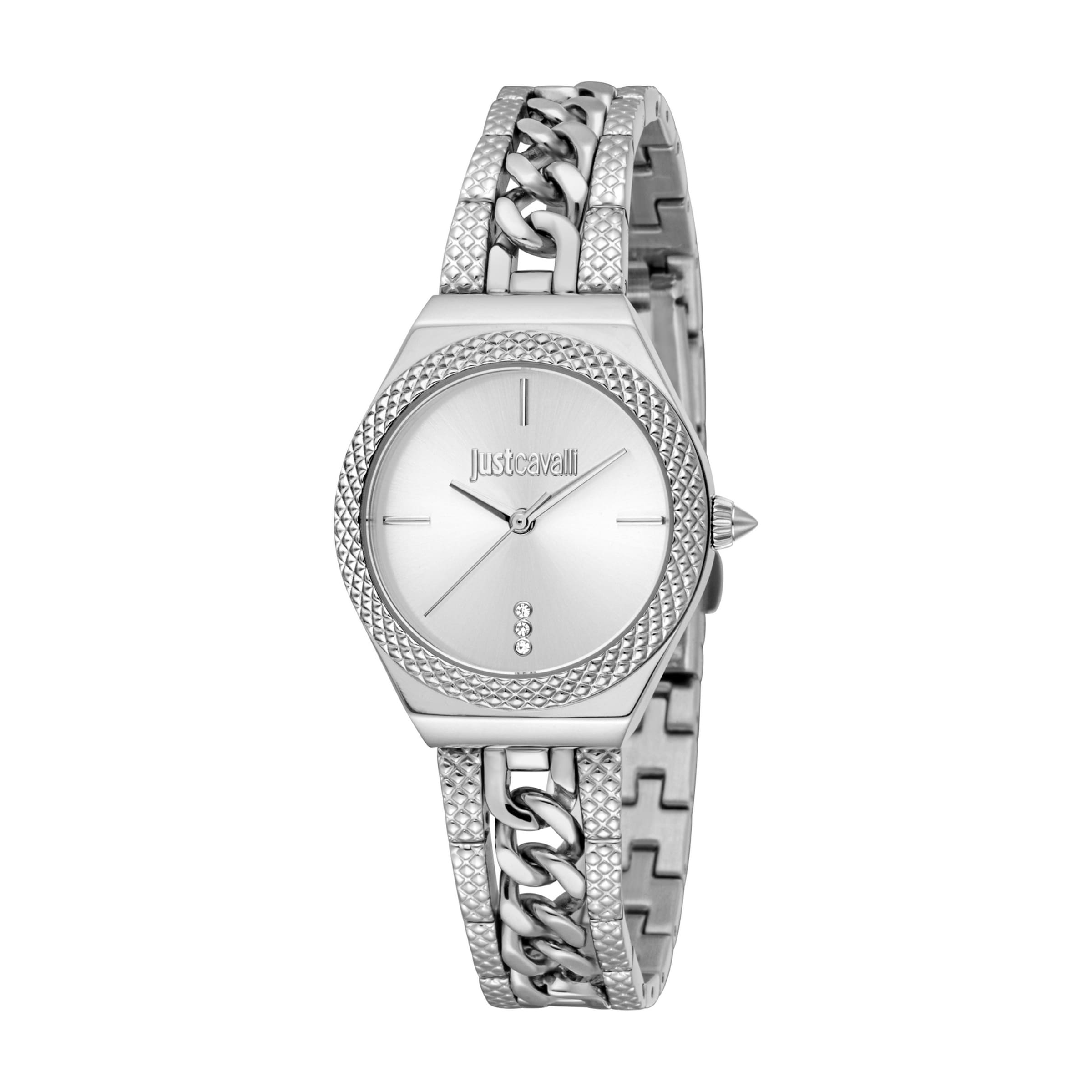 Just Cavalli Time Analog Watch in Silver: front