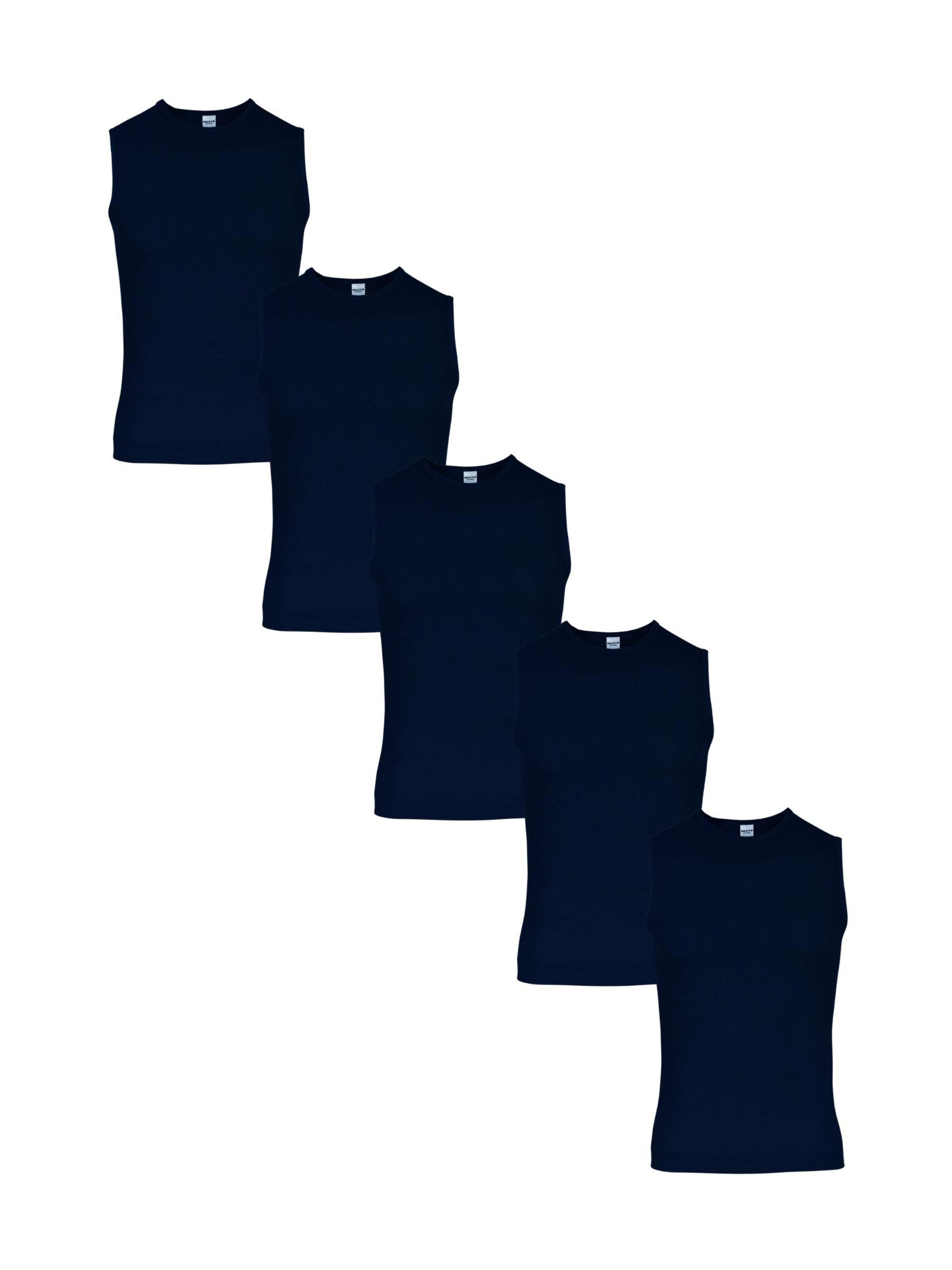 Maillot de corps 'BASIC MAX Unterhemd 5er Pack' Maxte en bleu : devant