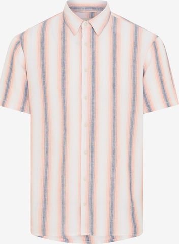 BLEND - Camisa ' BHBobby Linen Mix ' em laranja: frente