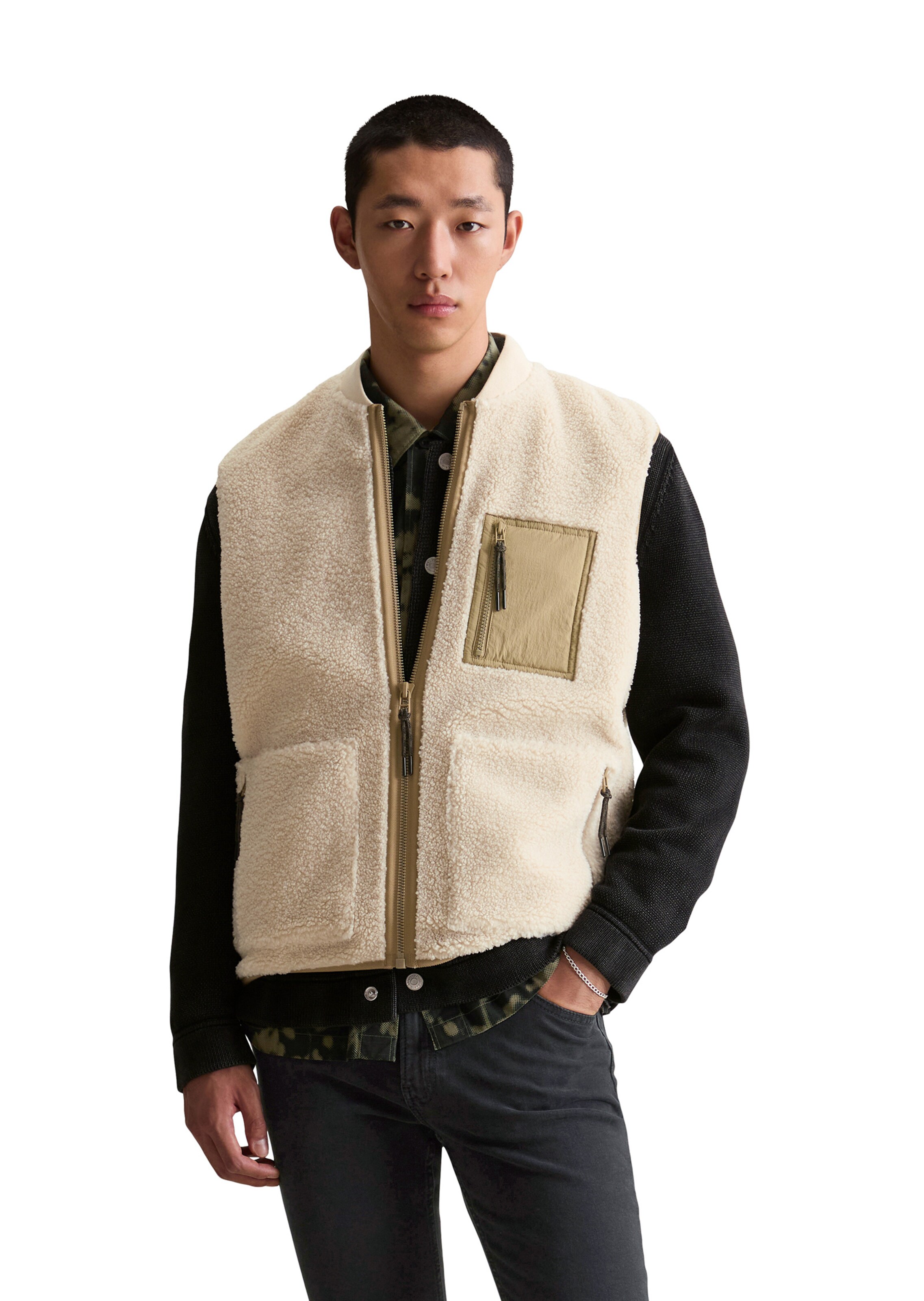Gilet Marc O'Polo DENIM en beige : devant