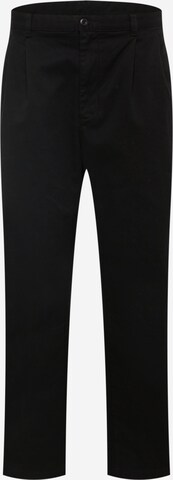 Carhartt WIP Regular Pleat-Front Pants 'Salford' in Black: front