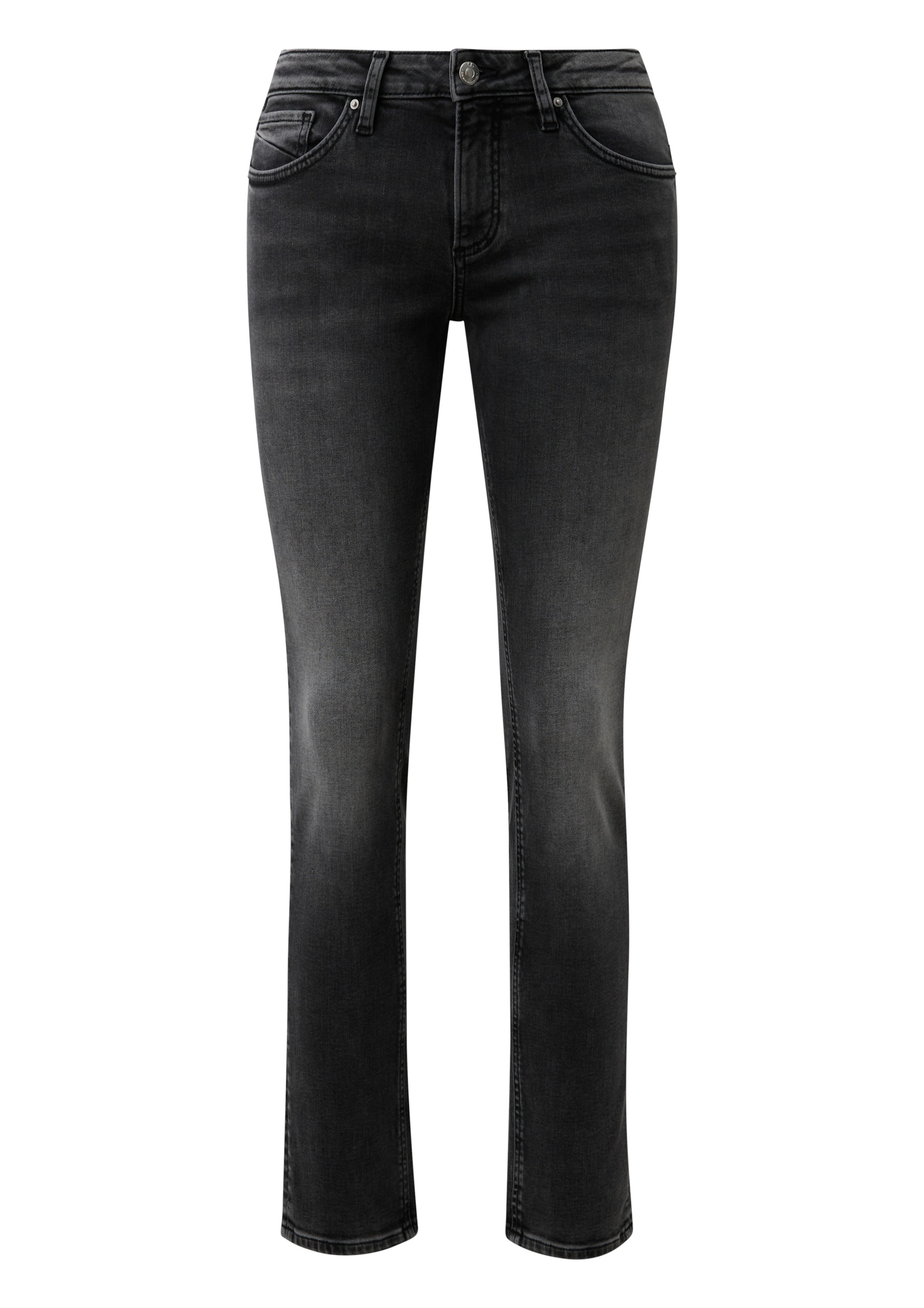 QS Slimfit Jeans 'Catie' in Grijs: voorkant