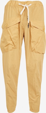 Tom Barron Tapered Broek in Geel: voorkant