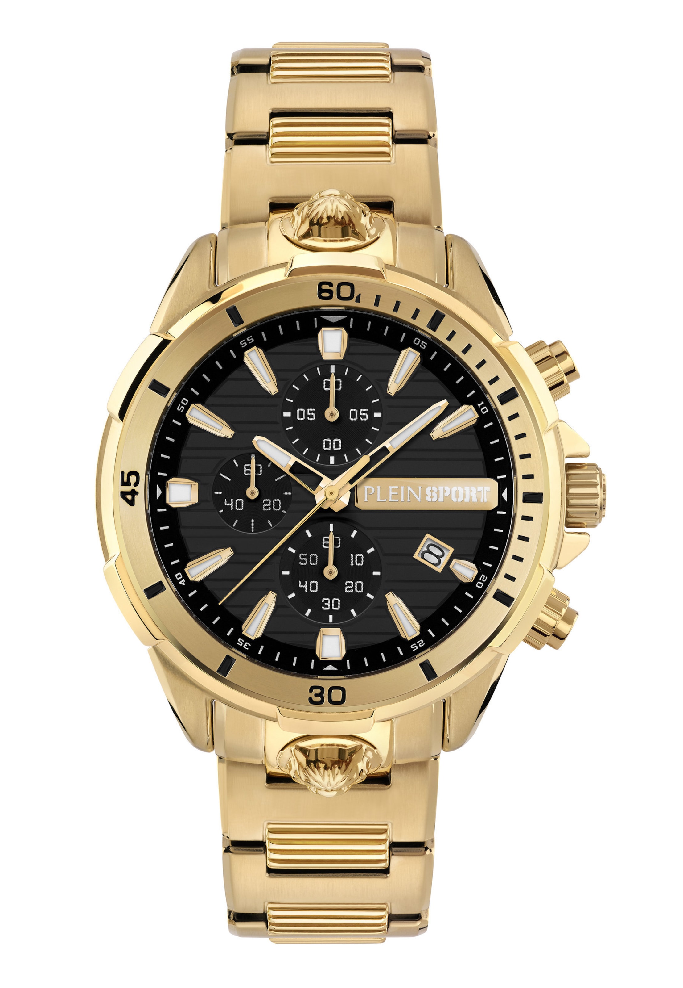 Plein Sport Analoog horloge 'IMPACT' in Goud: voorkant