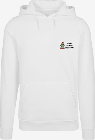 F4NT4STIC Sweatshirt 'Grinch Merry Christmas' in Wit: voorkant