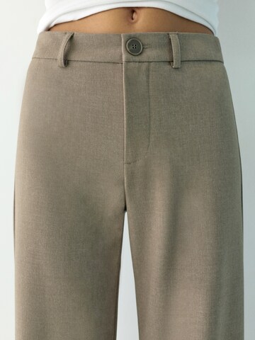 Pull&Bear Wide Leg Hose in Braun