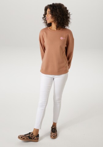 Aniston CASUAL Sweatshirt in Brown