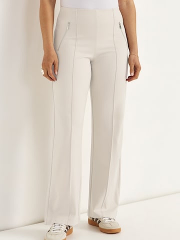 Cellbes of Sweden Wide leg Pantalon in Beige: voorkant