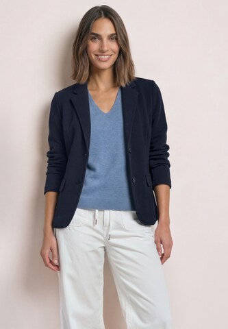 STREET ONE Basic Blazer mit Struktur in Blau: Vorderseite