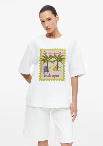 T-shirt COMMA en blanc : devant