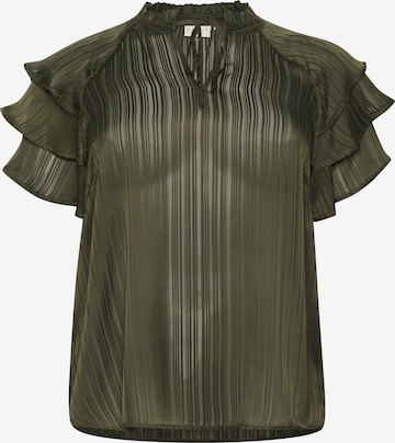 KAFFE CURVE Blouse 'Jola' in Groen: voorkant