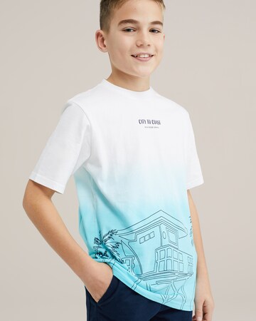 T-Shirt WE Fashion en bleu