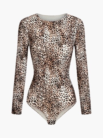 cfab (formerly creamy fabrics) Body 'Crew Neck Longsleeve Bodysuit' in Braun: Vorderseite