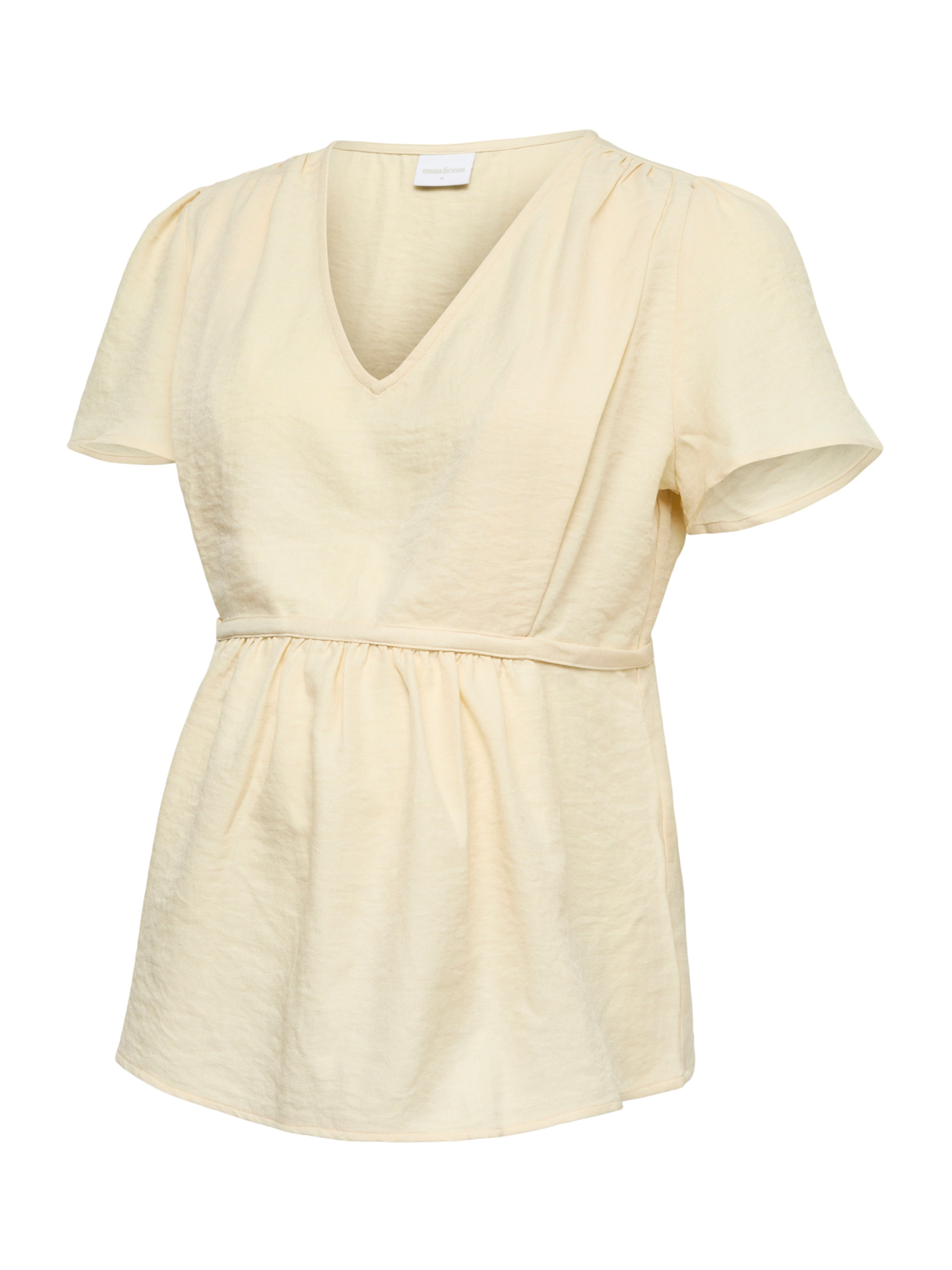 T-shirt 'MLFLOW' MAMALICIOUS en beige : devant