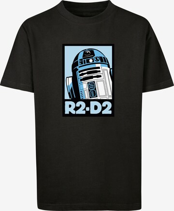 F4NT4STIC Shirt 'Star Wars R2-D2' in Black: front