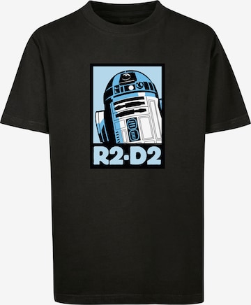 F4NT4STIC Shirt 'Star Wars R2-D2 Poster' in Black: front