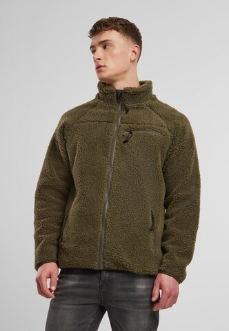 Brandit Fleece jas in Groen