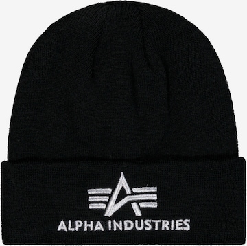 ALPHA INDUSTRIES Czapka w kolorze czarny: przód