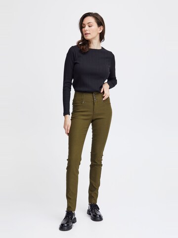 Fransa Skinny Broek in Groen