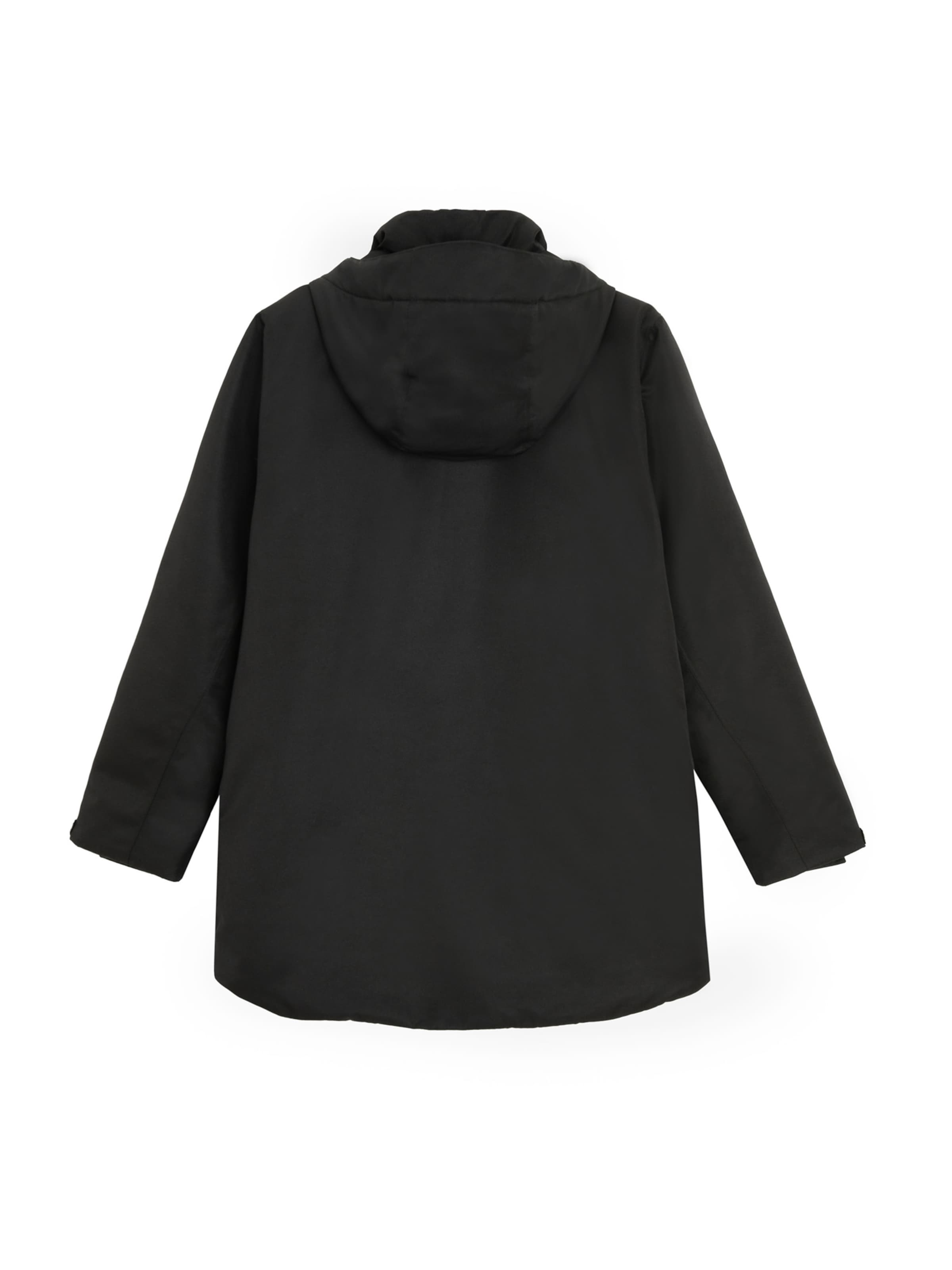 Parka mi-saison NoWear en noir : derrière