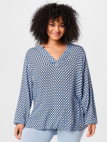 KAFFE CURVE Blouse 'Saria' in Blue: front