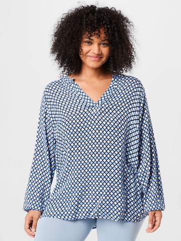 KAFFE CURVE Blouse 'Saria' in Blue: front