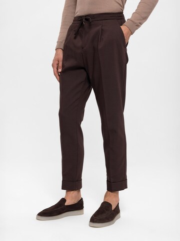 Antioch Regular Pleat-front trousers in Brown