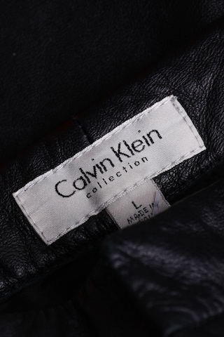 Calvin Klein Lederhose L in Schwarz
