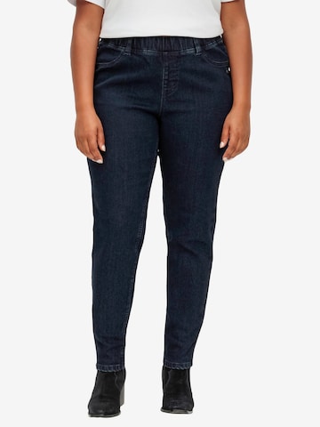 SHEEGO Skinny Jeans in Blue: front