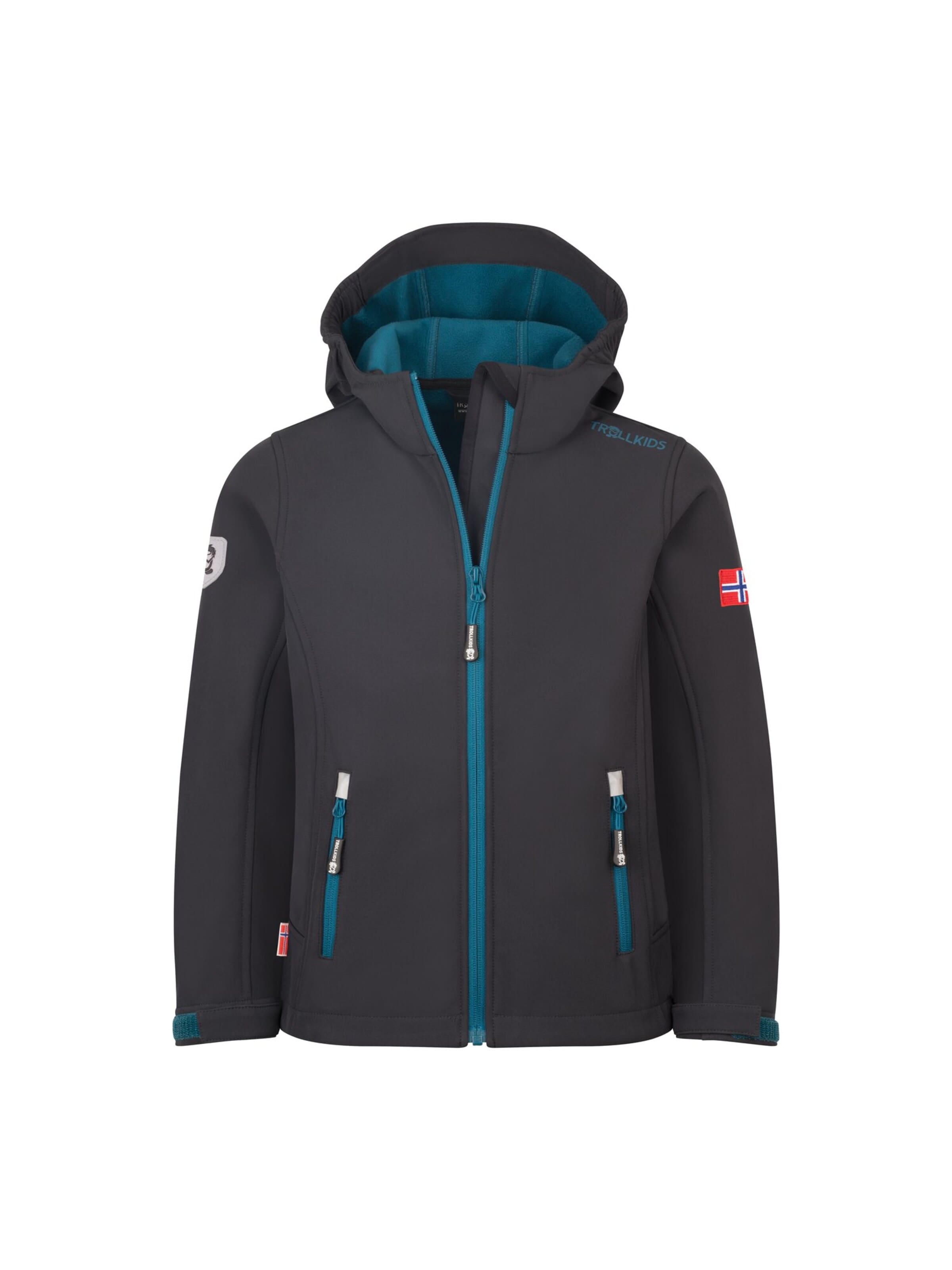 TROLLKIDS Outdoor jacket in Black: front