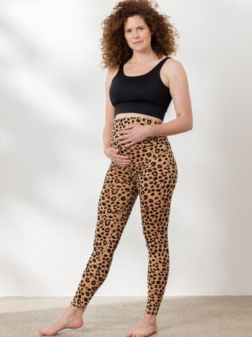 Hey Honey Skinny Leggings 'Maternity' in Braun: Vorderseite