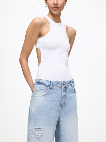 Pull&Bear Широка кройка Дънки в синьо