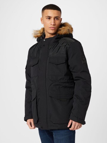 BURTON MENSWEAR LONDON Зимняя куртка в Черный: спереди