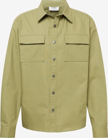 ABOUT YOU x Kevin Trapp - Ajuste regular Camisa 'Domenic' en verde: frente
