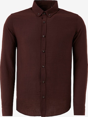 Buratti Regular fit Overhemd in Bruin: voorkant