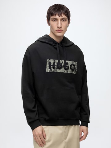 HUGO Sweatshirt 'Necdysis' in Schwarz: Vorderseite