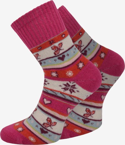 normani Socks in Light blue / Fuchsia / Red / White, Item view