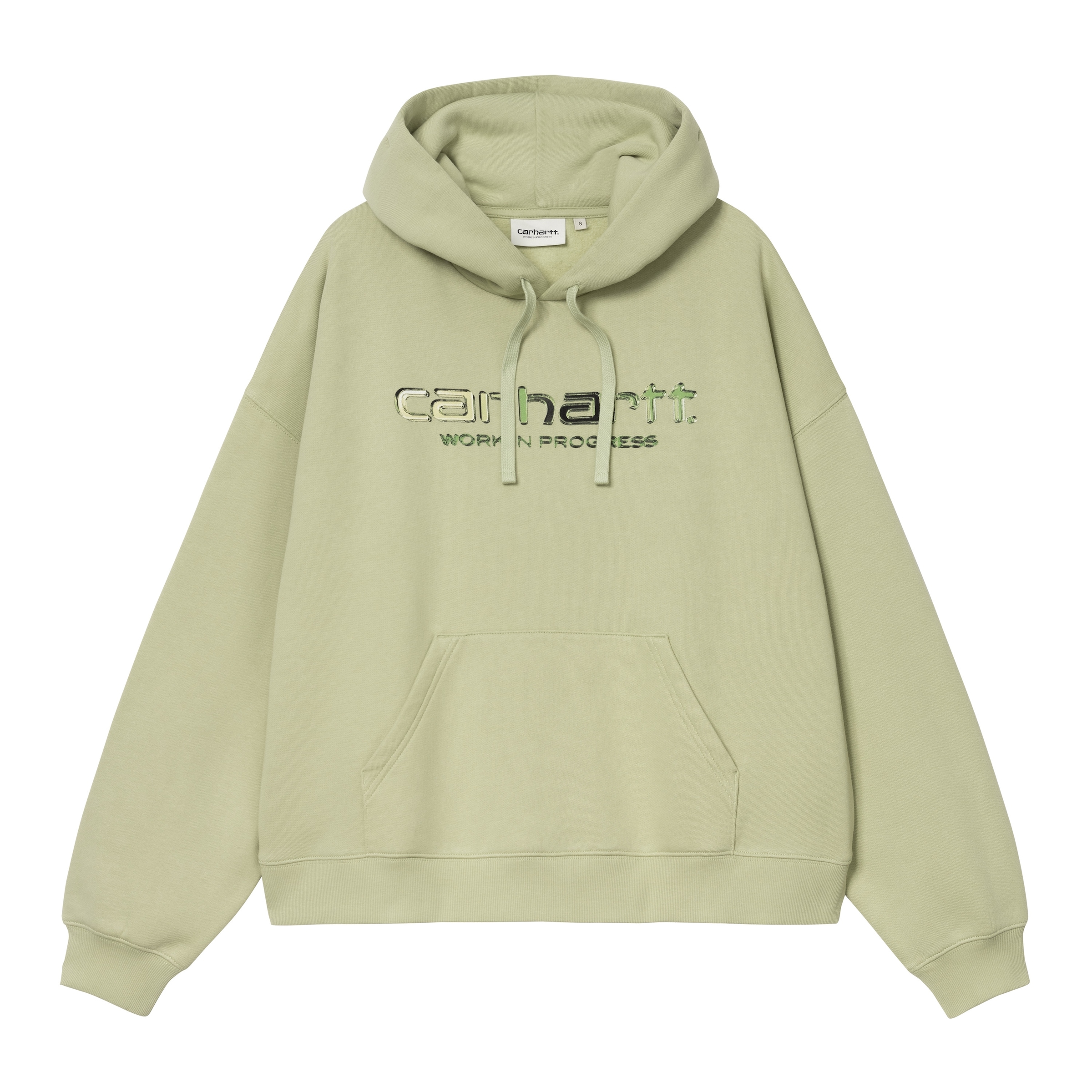 Carhartt WIP Sweatshirt 'Hooded Solar Chrome' in Green: front