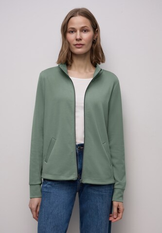 STREET ONE Sweatjacke in Grün: Vorderseite