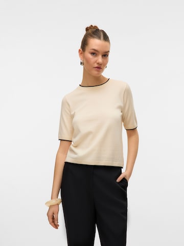 VERO MODA Пуловер 'VMBREEZE' в бежово: отпред
