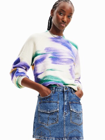 Pull-over 'Thick Gauge' Desigual en blanc : devant