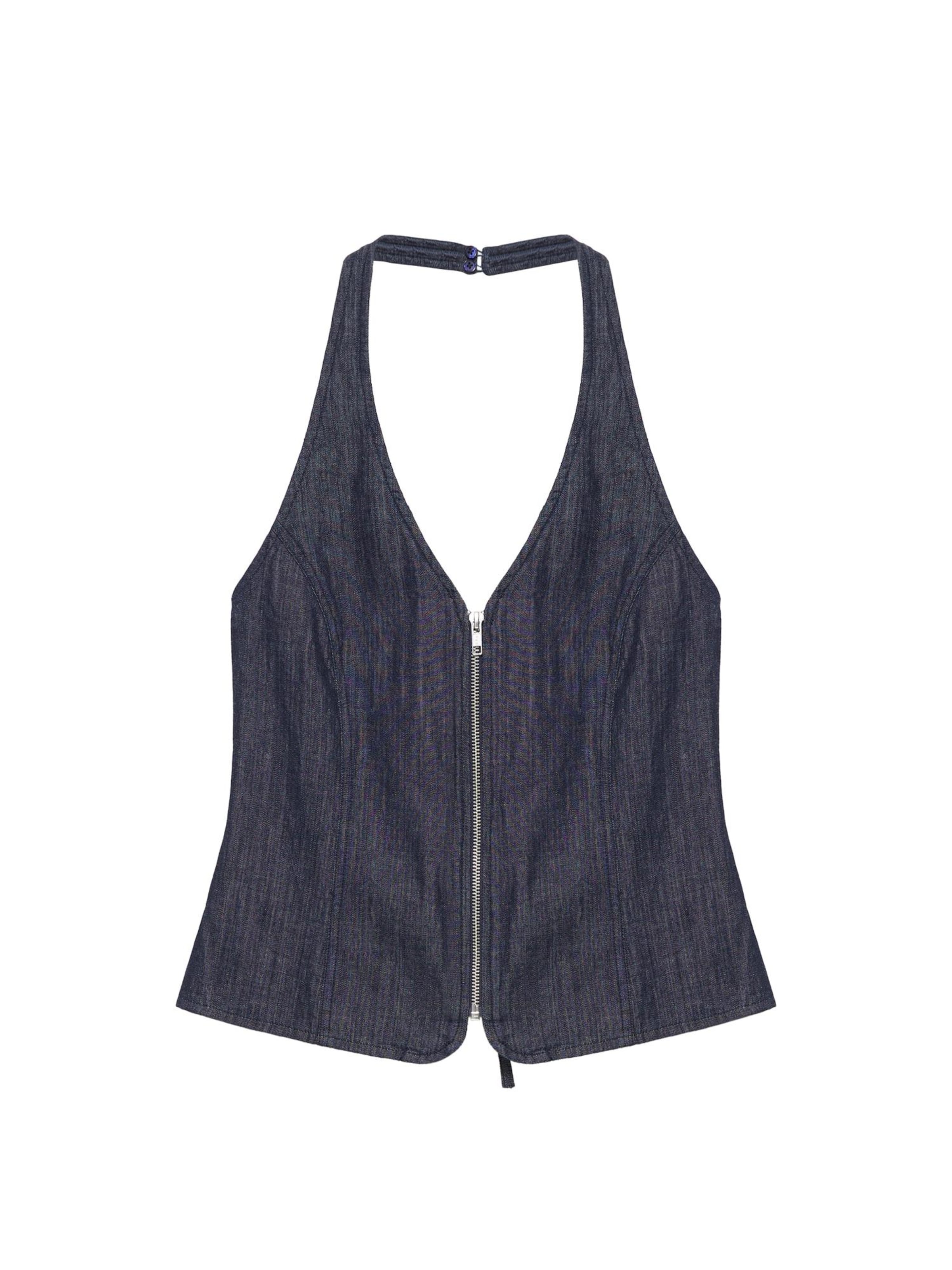 Pull&Bear Top – modrá: přední strana
