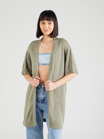 JDY Knit Cardigan 'SHINE' in Green: front