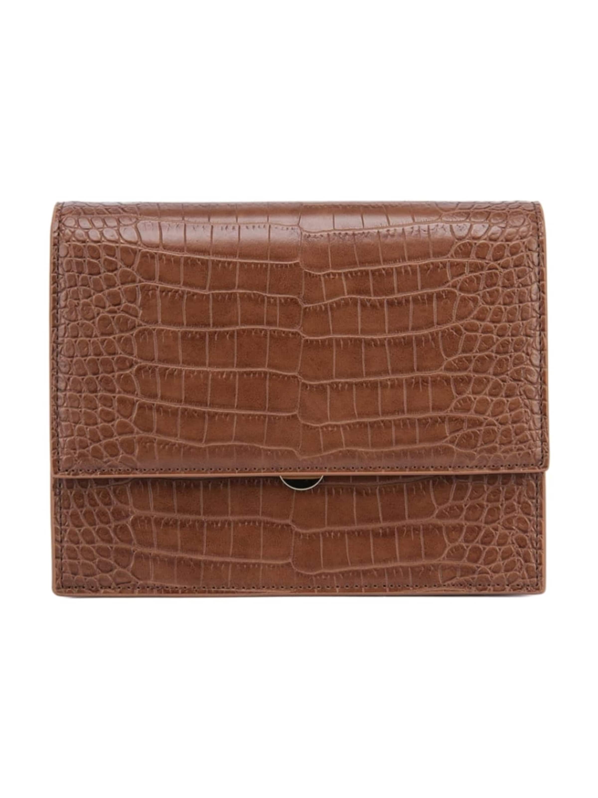 ruda JW PEI Rankinė 'JW PEI Sac Bandoulière Mini Flap Brown Croc': priekis