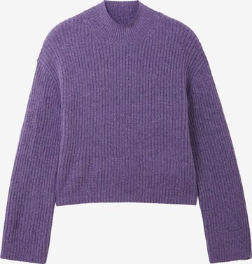 TOM TAILOR DENIM Sweater in Purple: front