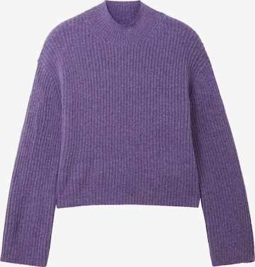 TOM TAILOR DENIM Sweater in Purple: front