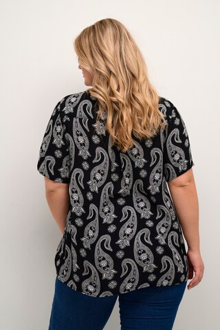 KAFFE CURVE Blouse 'Passa' in Zwart