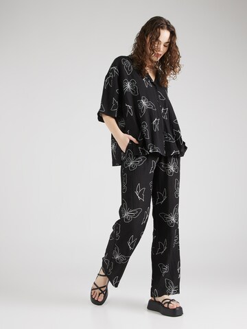 Wide Leg Pantalon 'Sea Breeze' florence by mills exclusive for ABOUT YOU en noir